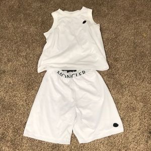 Moncler Logo Mesh tank top and shorts